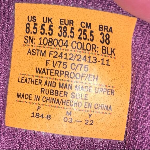 SKECHERS Women’s Work McColl Comp Toe Work Boot. Waterproof. Black. Size 8.5 - Picture 9 of 16